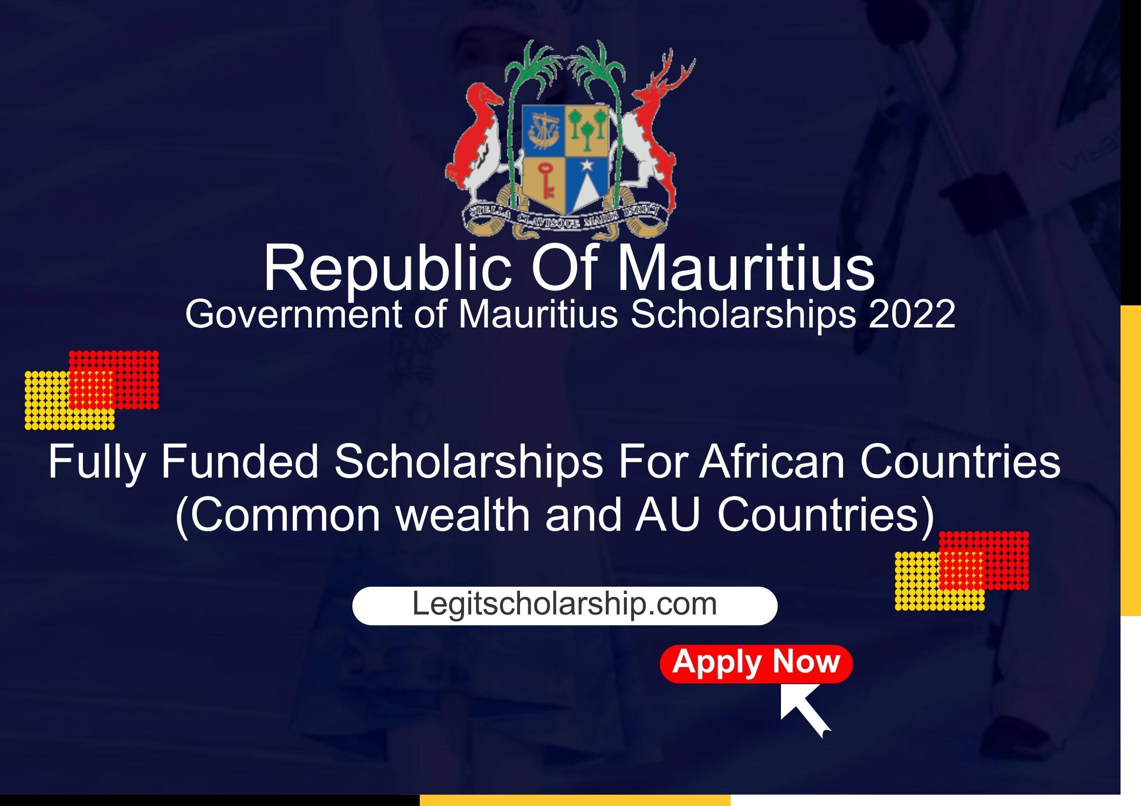 Fully Funded Government Of Mauritius Scholarship 2024 ...