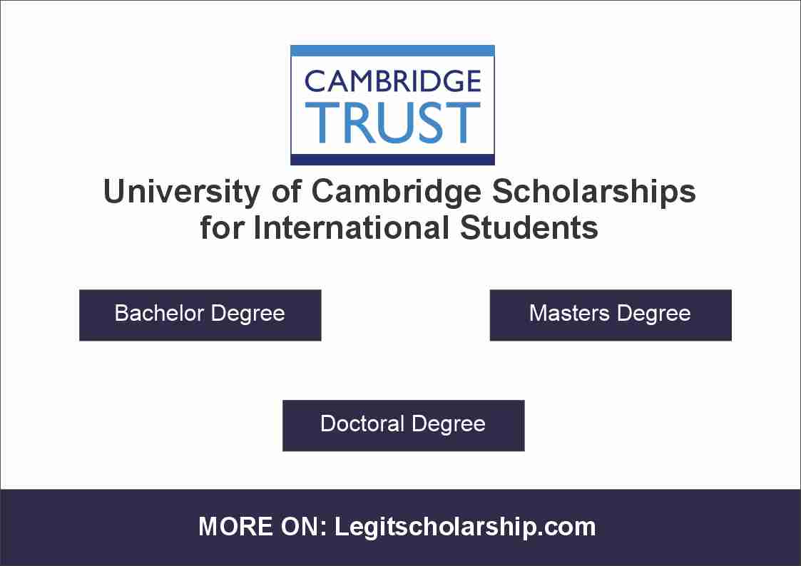 Cambridge trust Undergraduate & Postgraduate Scholarship UK 2024