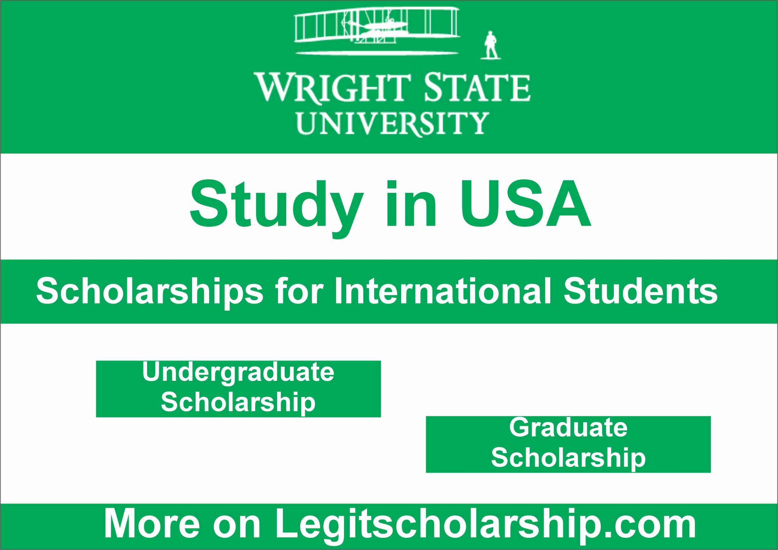 Wright state university scholarships for international students 202425