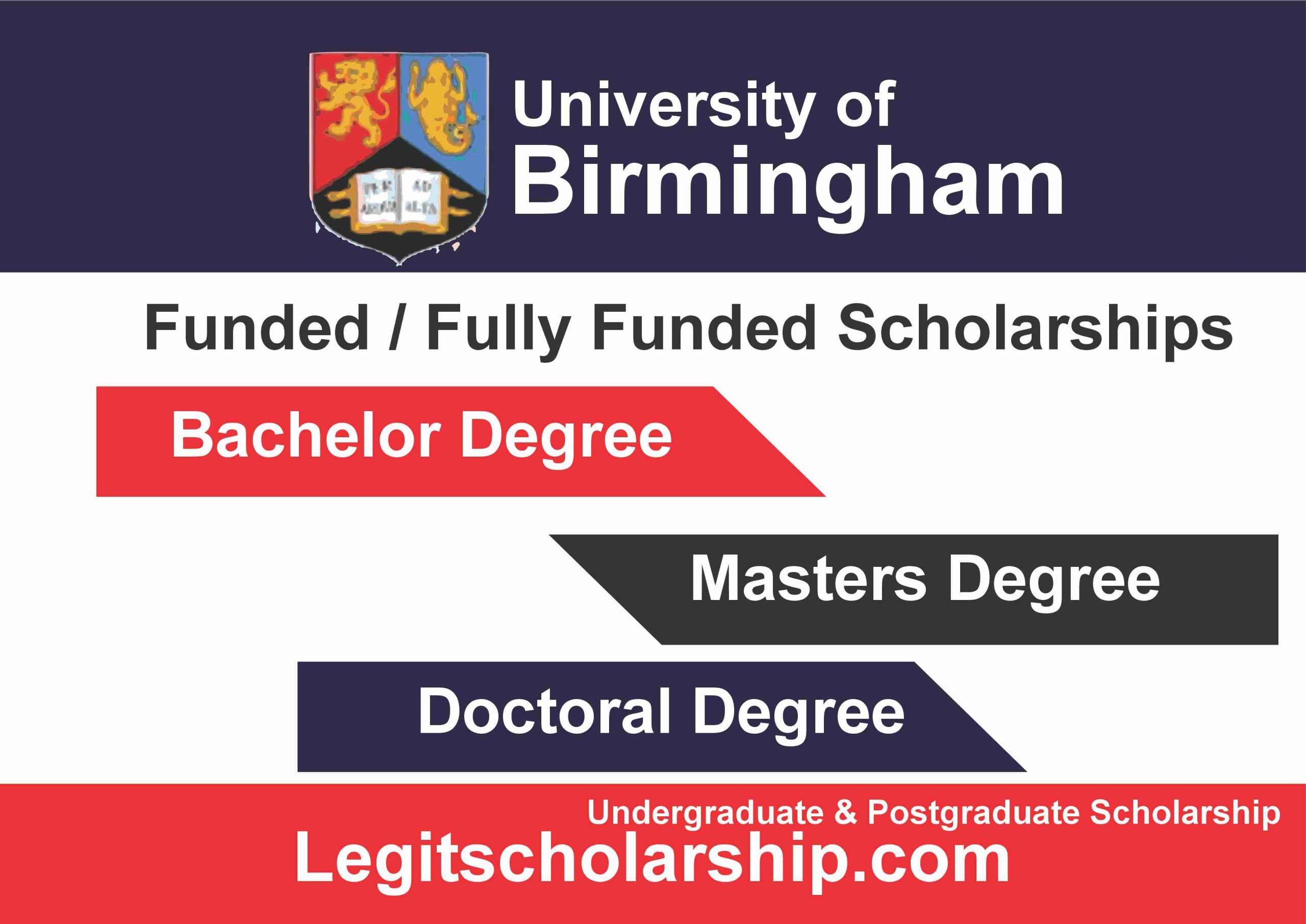 University of Birmingham Scholarships for International Students UK ...